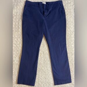Khakis by Gap Dark Blue Straight Leg Casual Cotton Pant Size 14 Waist 32